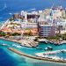 Male city aerial view